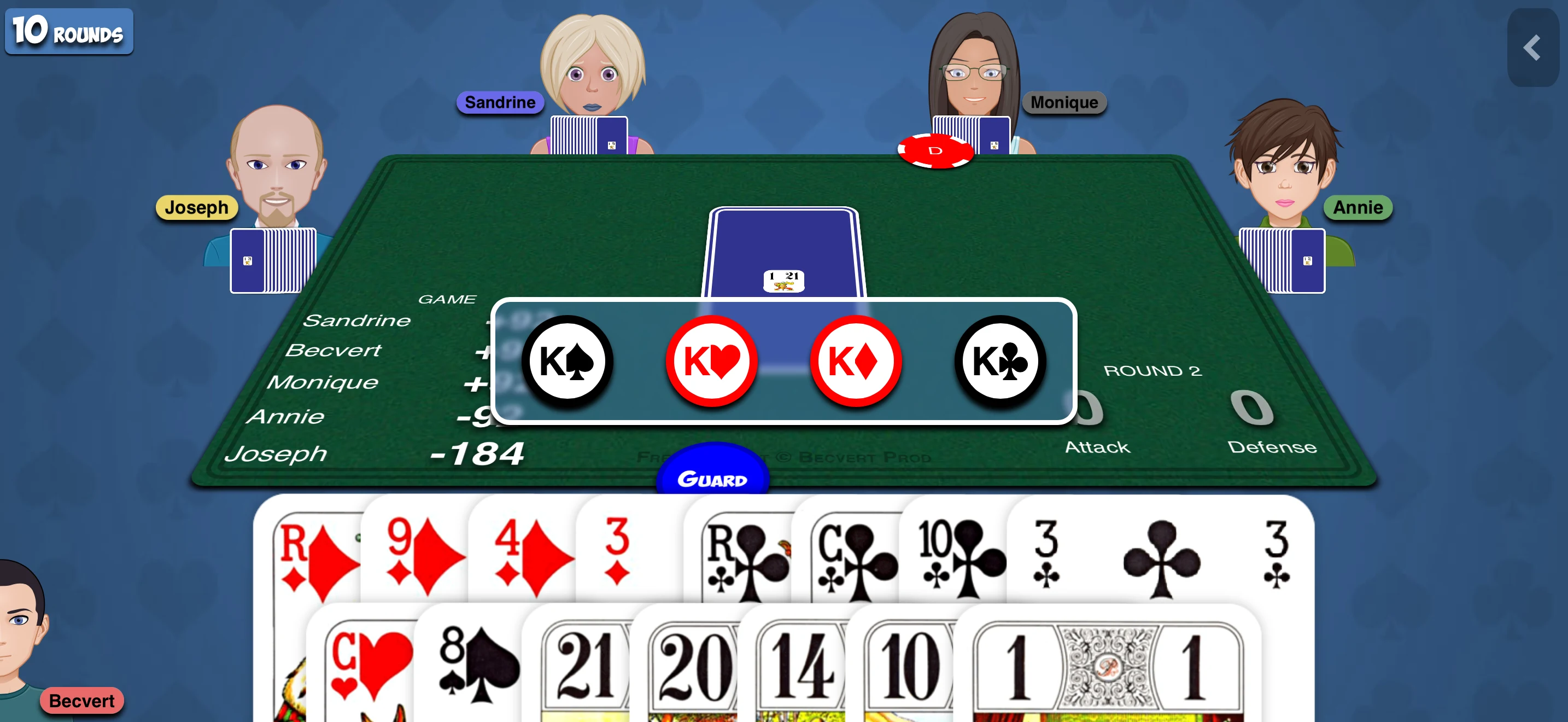 French-Tarot screenshot