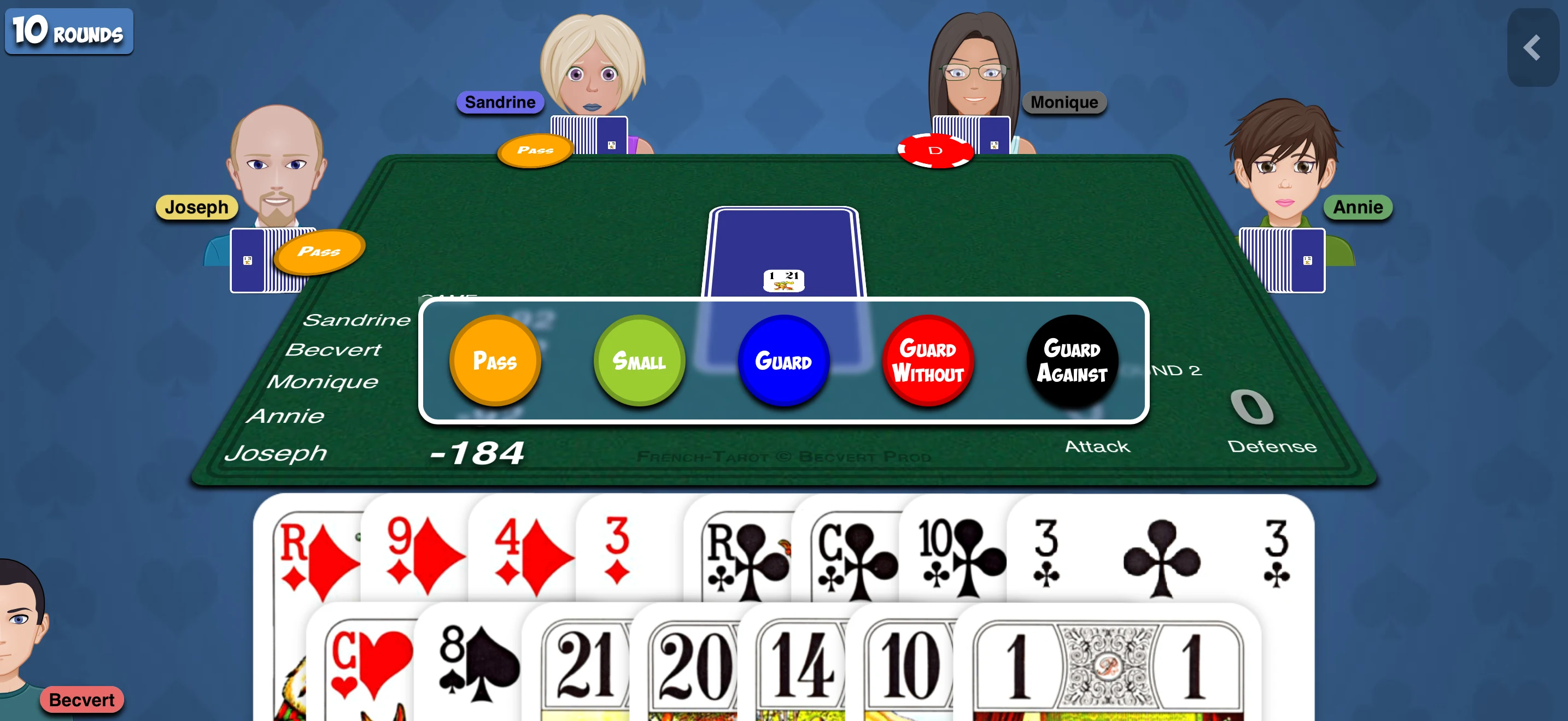 French-Tarot screenshot